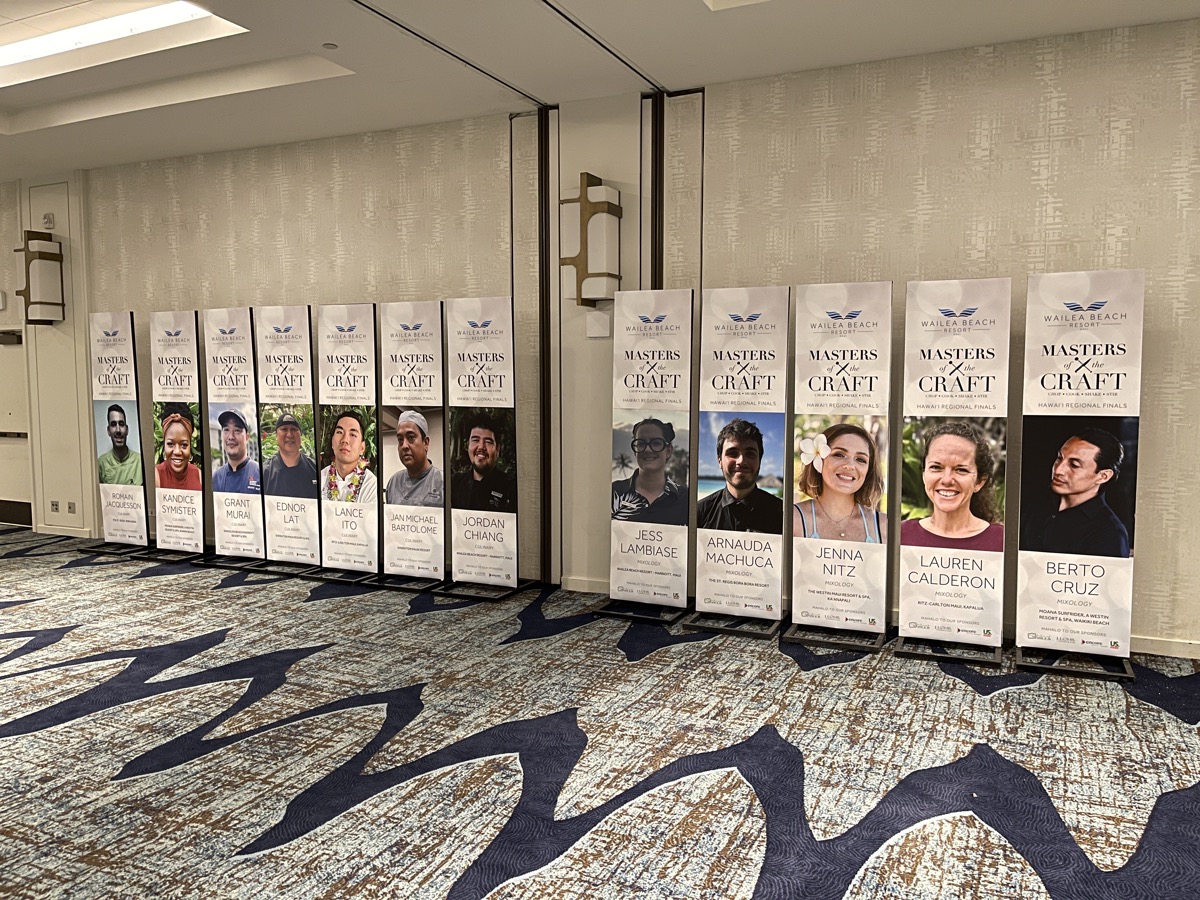 Tall 22x85 Sign Stands with Mounted Banner