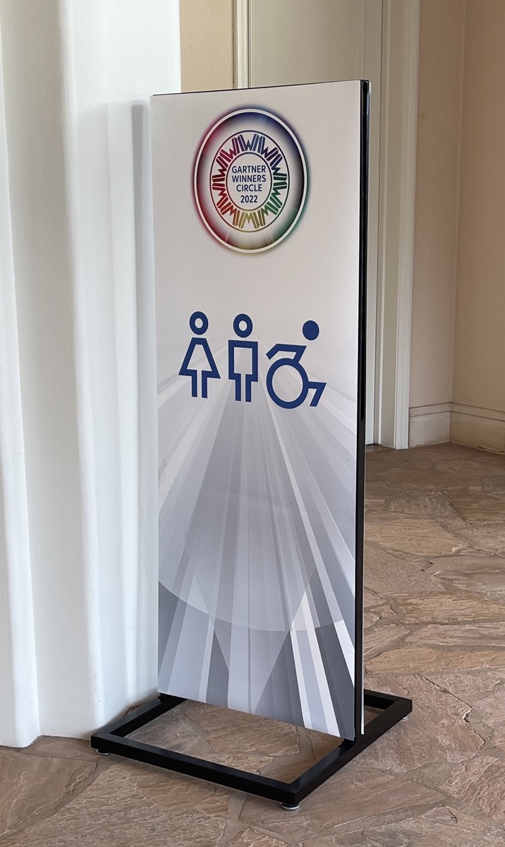 Medium 22x59 Sign Stands with Mounted Banner